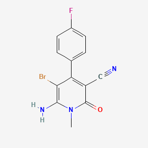 6-Amino-5-bromo-4-(4-fluorophenyl)-1,2-dihydro-1-methyl-2-oxo-3-pyridinecarbonitrile