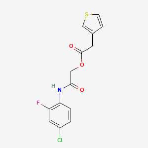 [2-(4-Chloro-2-fluoroanilino)-2-oxoethyl] 2-thiophen-3-ylacetate