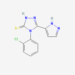 4-(2-chlorophenyl)-3-(1H-pyrazol-5-yl)-1H-1,2,4-triazole-5-thione