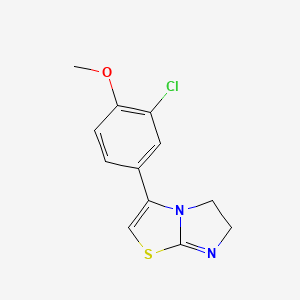 molecular formula C12H11ClN2OS B15400766 3-(3-Chloro-4-methoxyphenyl)-5,6-dihydroimidazo[2,1-b][1,3]thiazole CAS No. 439946-29-9