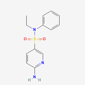 molecular formula C13H15N3O2S B15400788 6-amino-N-ethyl-N-phenylpyridine-3-sulfonamide CAS No. 7066-17-3