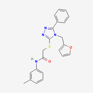 2-{[4-(furan-2-ylmethyl)-5-phenyl-4H-1,2,4-triazol-3-yl]sulfanyl}-N-(3-methylphenyl)acetamide