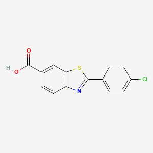 molecular formula C14H8ClNO2S B15400869 2-(4-Chlorophenyl)-1,3-benzothiazole-6-carboxylic acid CAS No. 1176114-71-8