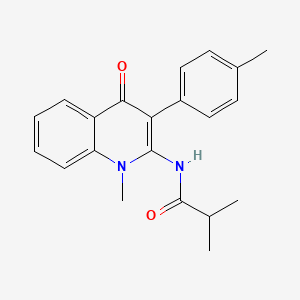 2-methyl-N-[1-methyl-3-(4-methylphenyl)-4-oxoquinolin-2-yl]propanamide