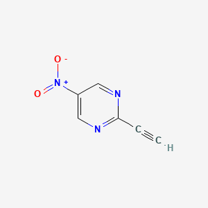 molecular formula C6H3N3O2 B15400925 2-Ethynyl-5-nitropyrimidine 