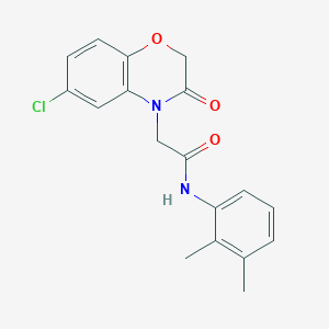 molecular formula C18H17ClN2O3 B15401005 2-(6-chloro-3-oxo-1,4-benzoxazin-4-yl)-N-(2,3-dimethylphenyl)acetamide CAS No. 5185-49-9