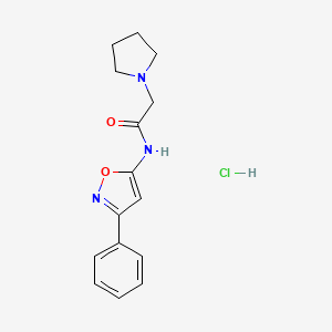 N-(3-Phenyl-5-isoxazolyl)-1-pyrrolidineacetamide monohydrochloride