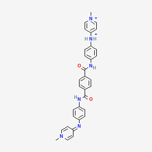 4-({4-[(Hydroxy{4-[hydroxy({4-[(1-methylpyridin-4(1H)-ylidene)amino]phenyl}imino)methyl]phenyl}methylidene)amino]phenyl}azaniumyl)-1-methylpyridin-1-ium