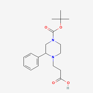 3-(4-(Tert-butoxycarbonyl)-2-phenylpiperazin-1-YL)propanoic acid