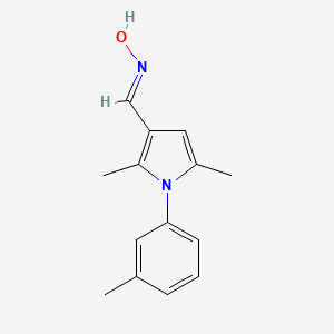 molecular formula C14H16N2O B15401231 (E)-1-[2,5-dimethyl-1-(3-methylphenyl)-1H-pyrrol-3-yl]-N-hydroxymethanimine 