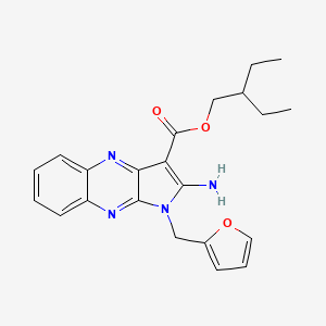 2-ethylbutyl 2-amino-1-(furan-2-ylmethyl)-1H-pyrrolo[2,3-b]quinoxaline-3-carboxylate