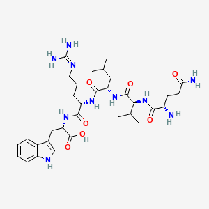 L-Glutaminyl-L-valyl-L-leucyl-N~5~-(diaminomethylidene)-L-ornithyl-L-tryptophan