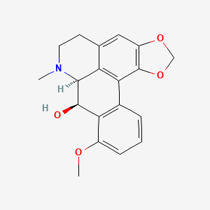 5H-Benzo(g)-1,3-benzodioxolo(6,5,4-de)quinolin-8-ol, 6,7,7a,8-tetrahydro-9-methoxy-7-methyl-, (7aS,8R)-