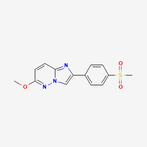 Imidazo(1,2-b)pyridazine, 6-methoxy-2-(p-methylsulfonylphenyl)-