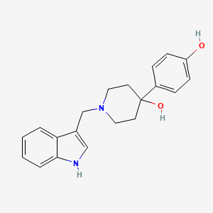 4-(4-Hydroxyphenyl)-1-[(1H-indol-3-yl)methyl]piperidin-4-ol