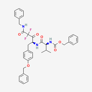 {(S)-1-[(S)-3-Benzylcarbamoyl-1-(4-benzyloxy-benzyl)-3,3-difluoro-2-oxo-propylcarbamoyl]-2-methyl-propyl}-carbamic acid benzyl ester