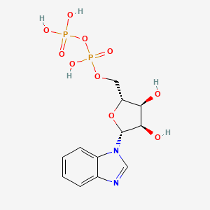 1H-Benzimidazole, 1-(5-O-(hydroxy(phosphonooxy)phosphinyl)-beta-D-ribofuranosyl)-