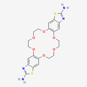 2,5,8,18,21,24-hexaoxa-12,28-dithia-14,30-diazapentacyclo[23.7.0.09,17.011,15.027,31]dotriaconta-1(25),9(17),10,13,15,26,29,31-octaene-13,29-diamine