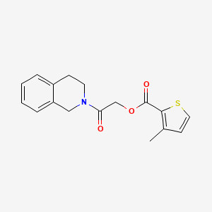 molecular formula C17H17NO3S B15402302 [2-(3,4-dihydro-1H-isoquinolin-2-yl)-2-oxoethyl] 3-methylthiophene-2-carboxylate CAS No. 387854-11-7