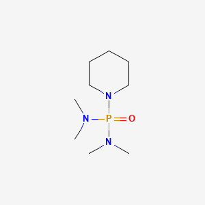 molecular formula C9H22N3OP B15402322 Phosphonic diamide, N,N,N',N'-tetramethyl-P-1-piperidinyl-(9CI) CAS No. 3962-49-0