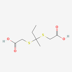 molecular formula C8H14O4S2 B15402343 2-[2-(carboxymethylsulfanyl)butan-2-ylsulfanyl]acetic acid CAS No. 4265-61-6