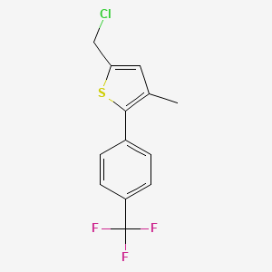 molecular formula C13H10ClF3S B15402662 5-(Chloromethyl)-3-methyl-2-[4-(trifluoromethyl)phenyl]thiophene CAS No. 918164-57-5