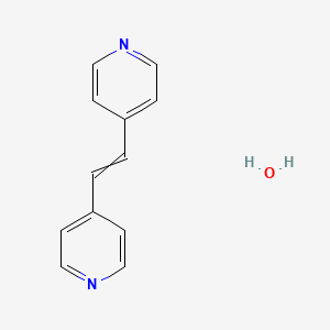 4-(2-Pyridin-4-ylethenyl)pyridine;hydrate