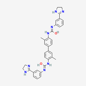 N,N''-(3,3'-Dimethyl[1,1'-biphenyl]-4,4'-diyl)bis{N'-[3-(4,5-dihydro-1H-imidazol-2-yl)phenyl]carbamimidic acid}