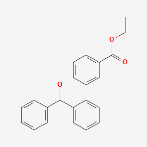 molecular formula C22H18O3 B15402984 Ethyl 2'-benzoyl[1,1'-biphenyl]-3-carboxylate CAS No. 922529-72-4