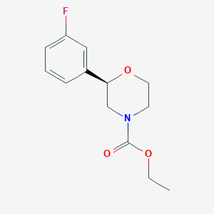 ethyl (2R)-2-(3-fluorophenyl)morpholine-4-carboxylate