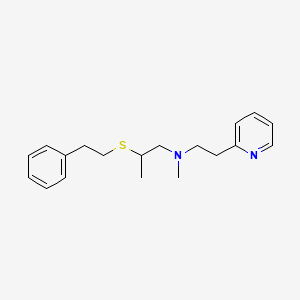 N-Methyl-2-[(2-phenylethyl)sulfanyl]-N-[2-(pyridin-2-yl)ethyl]propan-1-amine