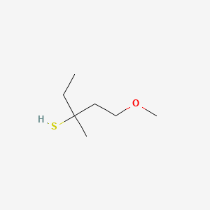 molecular formula C7H16OS B15403054 3-Pentanethiol, 1-methoxy-3-methyl- CAS No. 866367-05-7