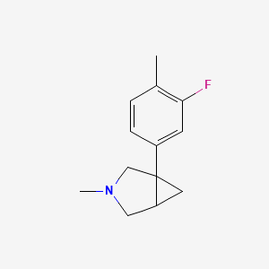 molecular formula C13H16FN B15403091 1-(3-Fluoro-4-methylphenyl)-3-methyl-3-azabicyclo[3.1.0]hexane CAS No. 923567-67-3