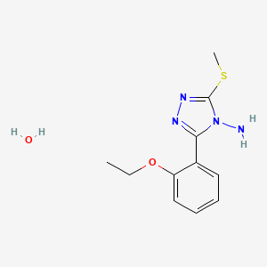 3-(2-Ethoxyphenyl)-5-methylsulfanyl-1,2,4-triazol-4-amine;hydrate