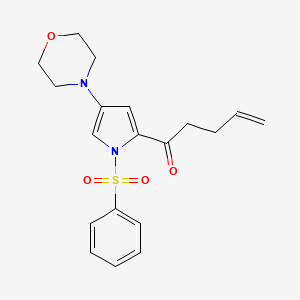 1-[1-(Benzenesulfonyl)-4-(morpholin-4-yl)-1H-pyrrol-2-yl]pent-4-en-1-one