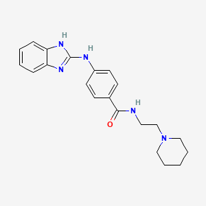 4-[(1H-Benzimidazol-2-yl)amino]-N-[2-(piperidin-1-yl)ethyl]benzamide