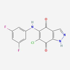 6-Chloro-5-(3,5-difluoroanilino)-1H-indazole-4,7-dione