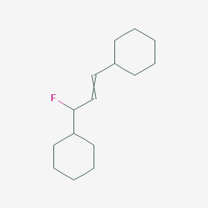 1,1'-(3-Fluoroprop-1-ene-1,3-diyl)dicyclohexane