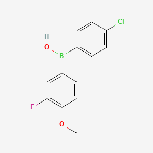 (4-Chlorophenyl)(3-fluoro-4-methoxyphenyl)borinic acid