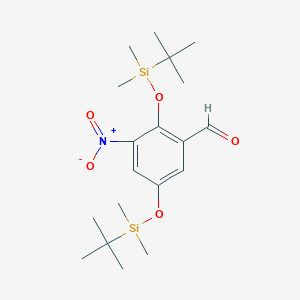 Benzaldehyde, 2,5-bis[[(1,1-dimethylethyl)dimethylsilyl]oxy]-3-nitro-