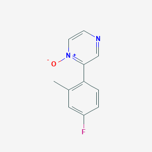 2-(4-Fluoro-2-methylphenyl)-1-oxo-1lambda~5~-pyrazine