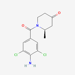 (2R)-1-(4-amino-3,5-dichlorobenzoyl)-2-methylpiperidin-4-one