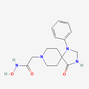 molecular formula C15H20N4O3 B15403498 N-Hydroxy-2-(4-oxo-1-phenyl-1,3,8-triazaspiro[4.5]decan-8-yl)acetamide CAS No. 919996-42-2