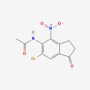 N-(6-Bromo-2,3-dihydro-4-nitro-1-oxo-1H-inden-5-YL)acetamide