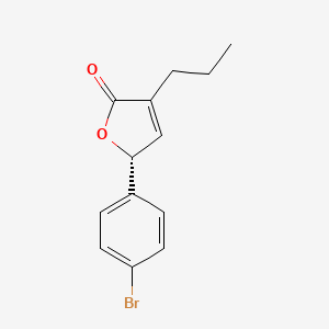 molecular formula C13H13BrO2 B15403513 (5R)-5-(4-Bromophenyl)-3-propylfuran-2(5H)-one CAS No. 922191-31-9