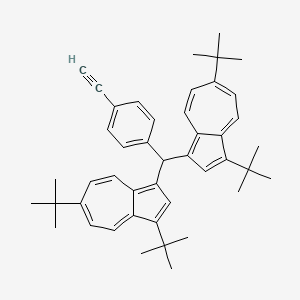 molecular formula C45H52 B15403525 1,1'-[(4-Ethynylphenyl)methylene]bis(3,6-di-tert-butylazulene) CAS No. 923019-00-5