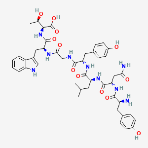 molecular formula C45H57N9O12 B15403550 L-Tyrosyl-L-asparaginyl-L-leucyl-L-tyrosylglycyl-L-tryptophyl-L-threonine CAS No. 852445-99-9