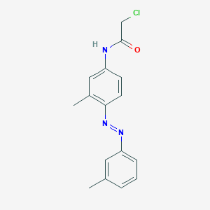 molecular formula C16H16ClN3O B15403761 2-Chloro-N-{3-methyl-4-[(E)-(3-methylphenyl)diazenyl]phenyl}acetamide CAS No. 927210-98-8