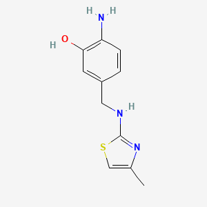 molecular formula C11H13N3OS B15403811 2-Amino-5-{[(4-methyl-1,3-thiazol-2-yl)amino]methyl}phenol CAS No. 920512-38-5