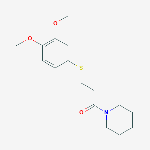 3-[(3,4-Dimethoxyphenyl)sulfanyl]-1-(piperidin-1-yl)propan-1-one